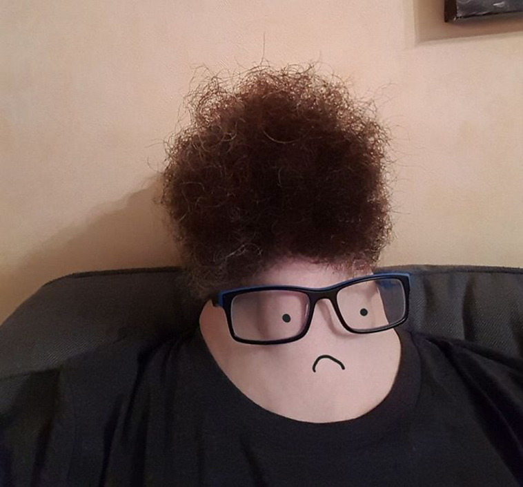 bearded men looking up are weird