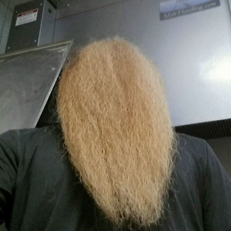 bearded men looking up are weird