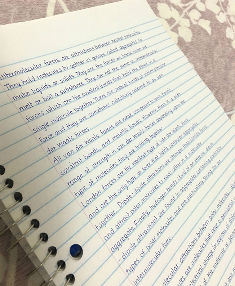 perfect handwriting