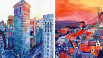 Watercolor Paintings Capture the Beloved Monuments of Cities Around the World