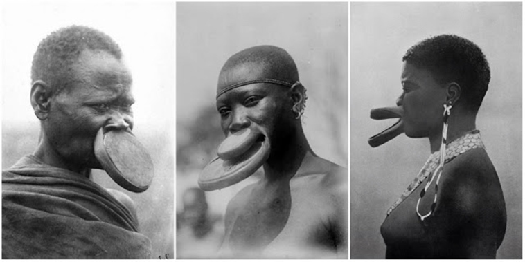 african women with traditional lip plates