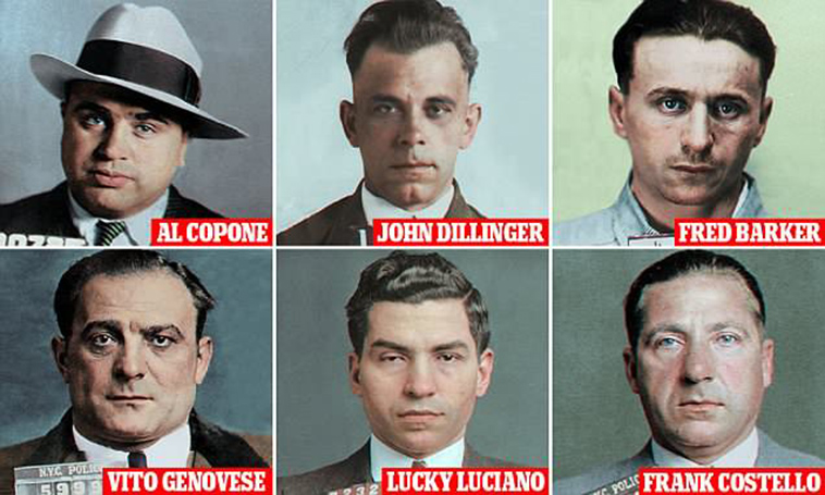 america most notorious criminals colorized photos