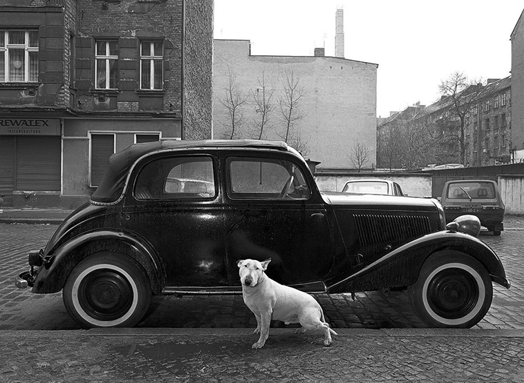 berlin wall life on a street in 1980s east germany
