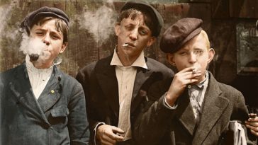 colorized photos of child labors