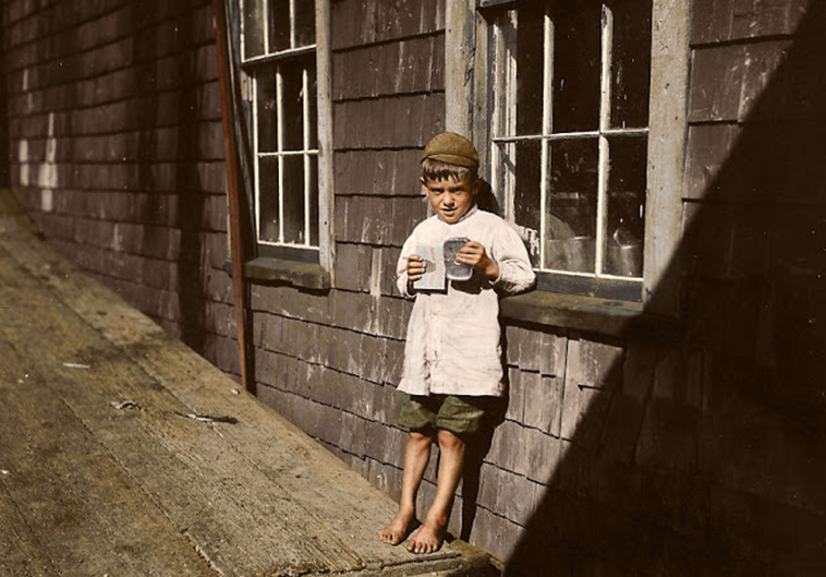 colorized photos of child labors