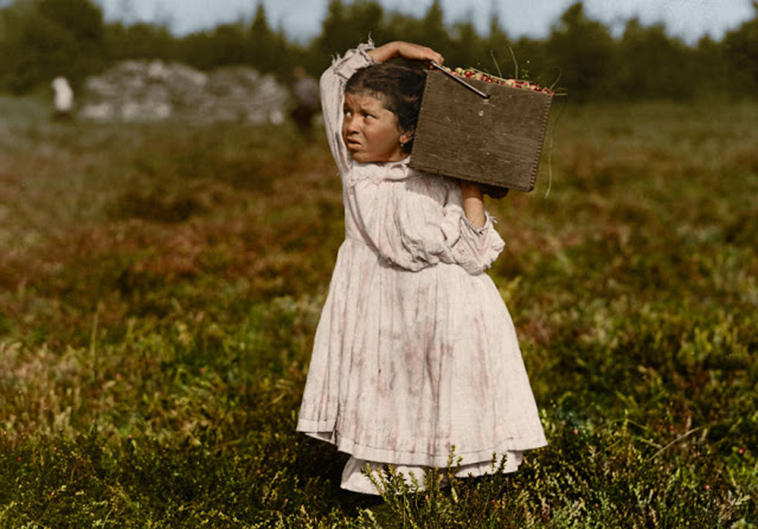 colorized photos of child labors