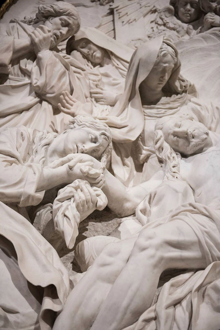 sculptures of museo cappella sansevero naples italy