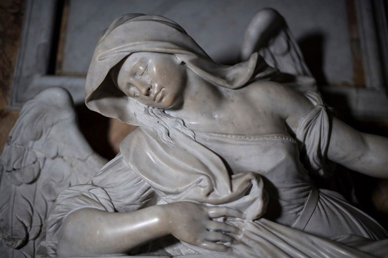 sculptures of museo cappella sansevero naples italy