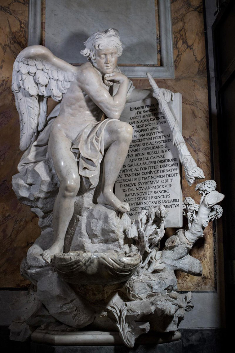 sculptures of museo cappella sansevero naples italy