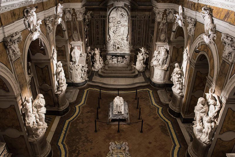 sculptures of museo cappella sansevero naples italy