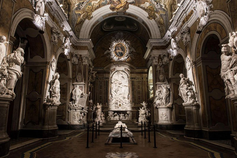 sculptures of museo cappella sansevero naples italy