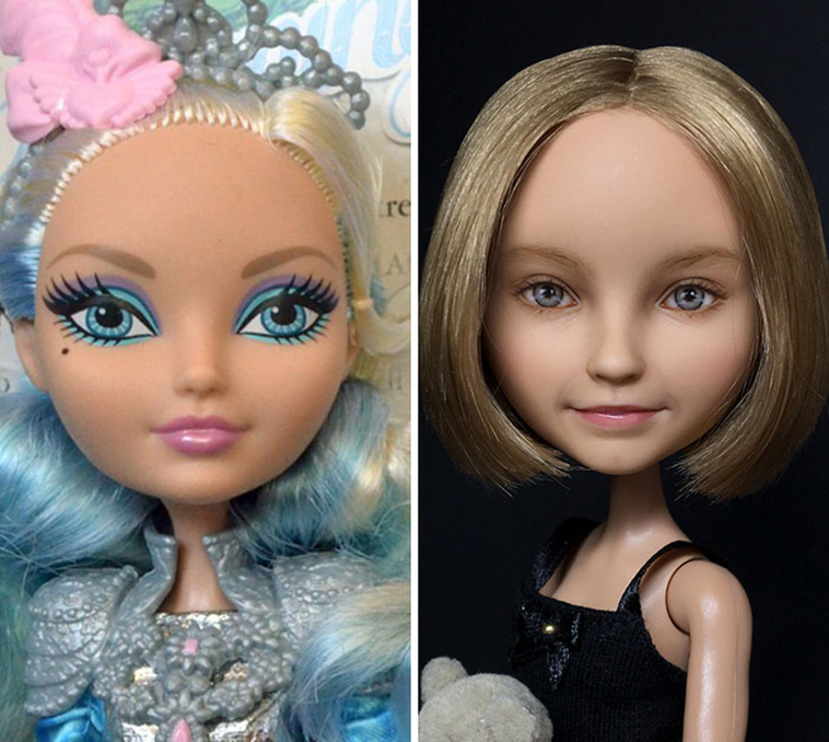 artist-removes-make-up-from-dolls