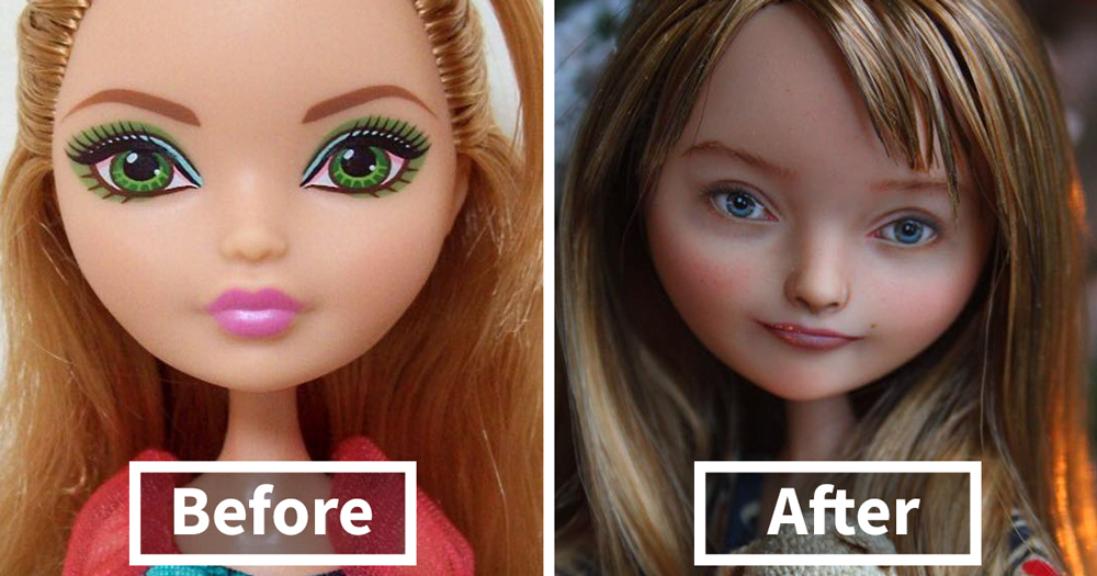artist-removes-make-up-from-dolls