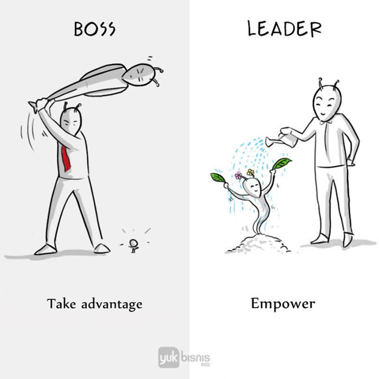 cartoons-differences-boss-vs-leader