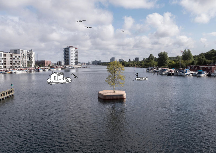 floating island with tree copenhagen