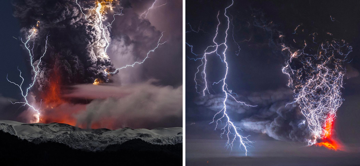 Photographer Captures Powerful Photos Of Lightning Storms Over Volcano ...