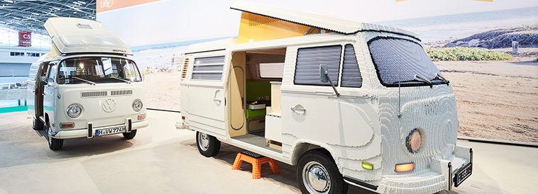 life-size Volkswagen camper van with 400,000 lego