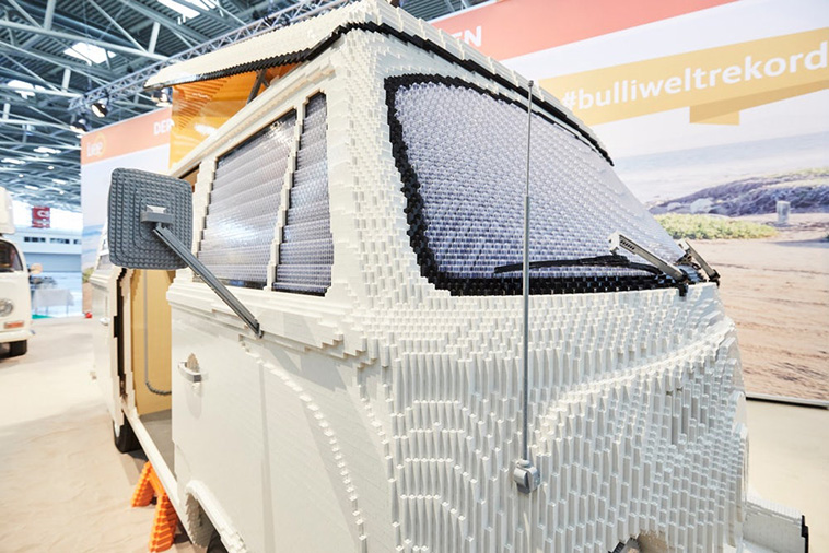 life-size Volkswagen camper van with 400,000 lego
