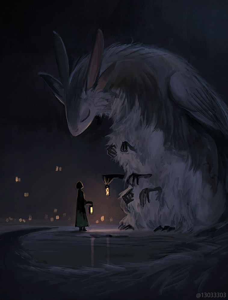 World Where Humans Live Among Giant Animals 