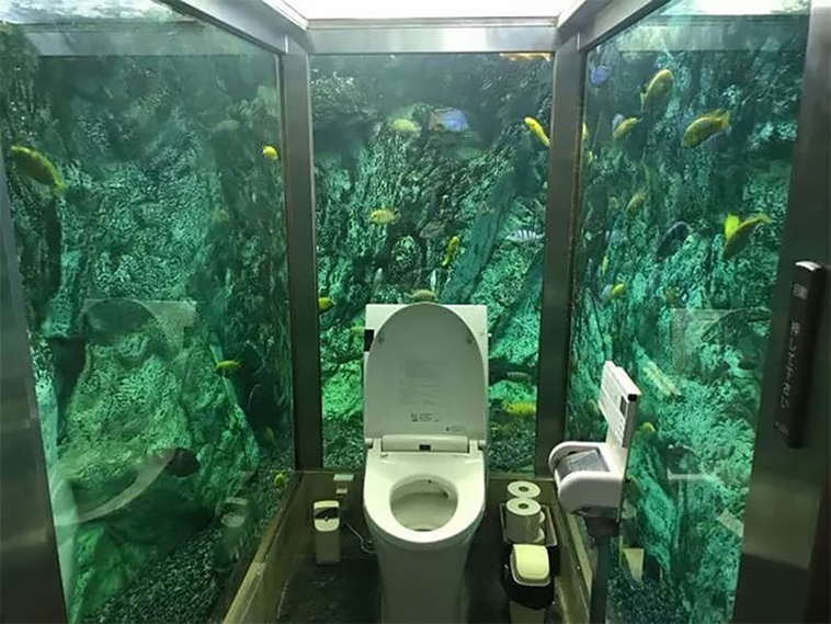japanese aquarium toilet
