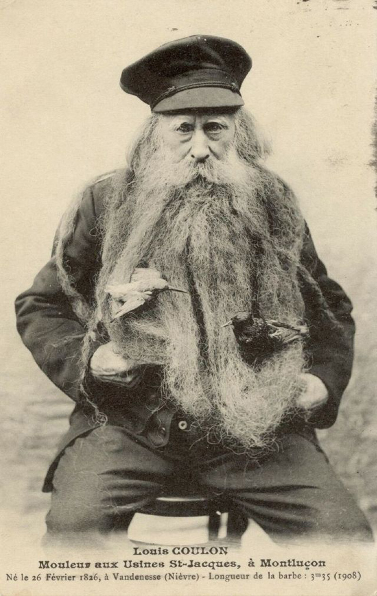 Louis Coulon beard and his cat