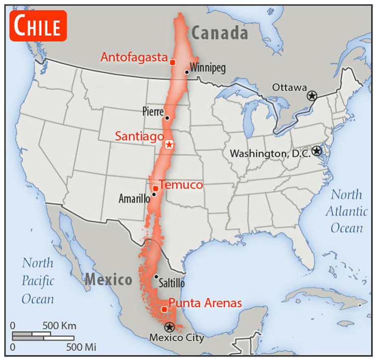  Sizes Of 30 Countries To USA With A Real Scale Perspective