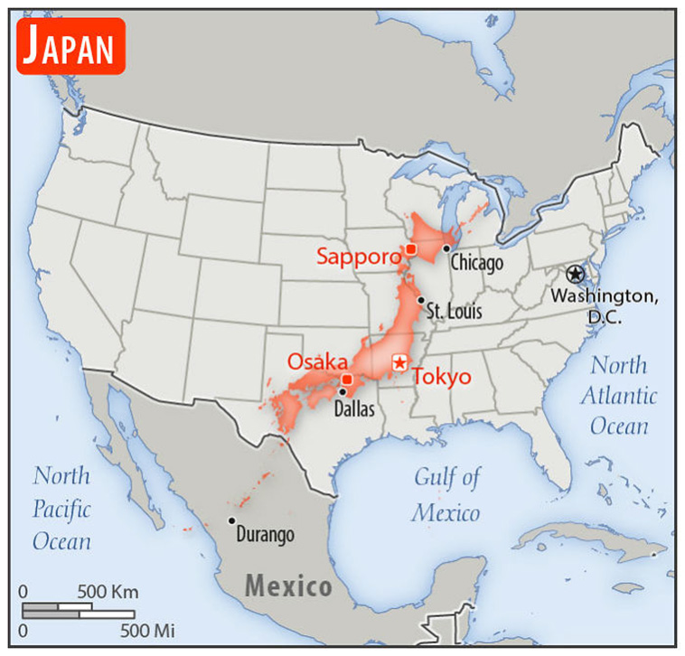  Sizes Of 30 Countries To USA With A Real Scale Perspective