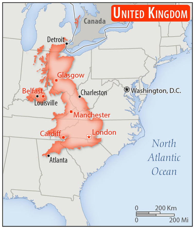  Sizes Of 30 Countries To USA With A Real Scale Perspective