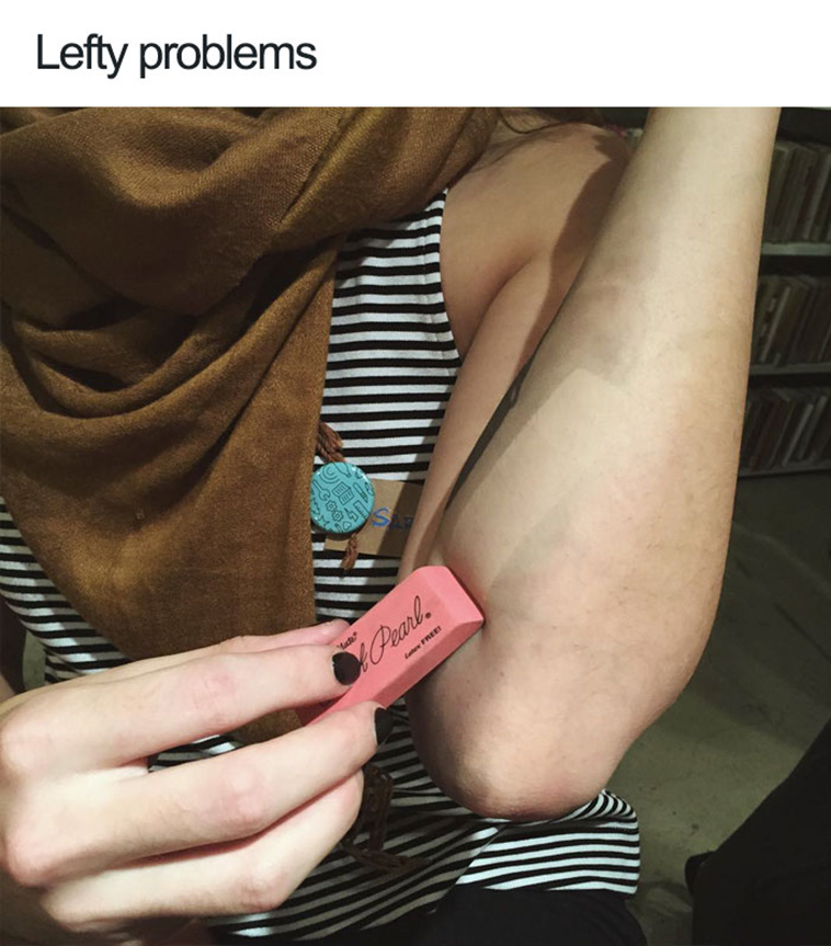 left handers problems