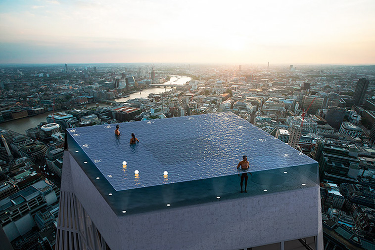 World First 360-Degree Infinity Pool On Top Of 700ft-Tall Skyscraper Planned For London