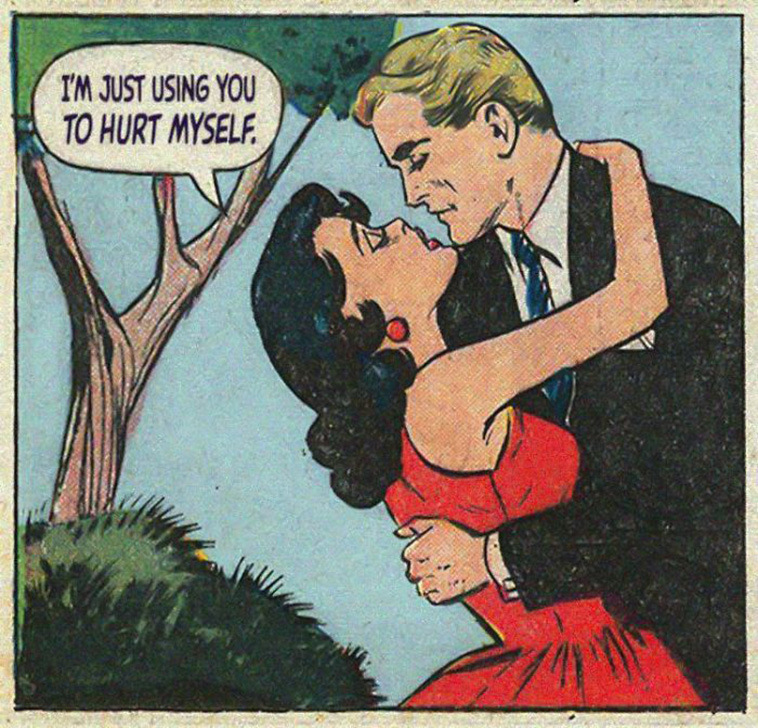 Vintage Comics Mashed With Disappointing Modern Love