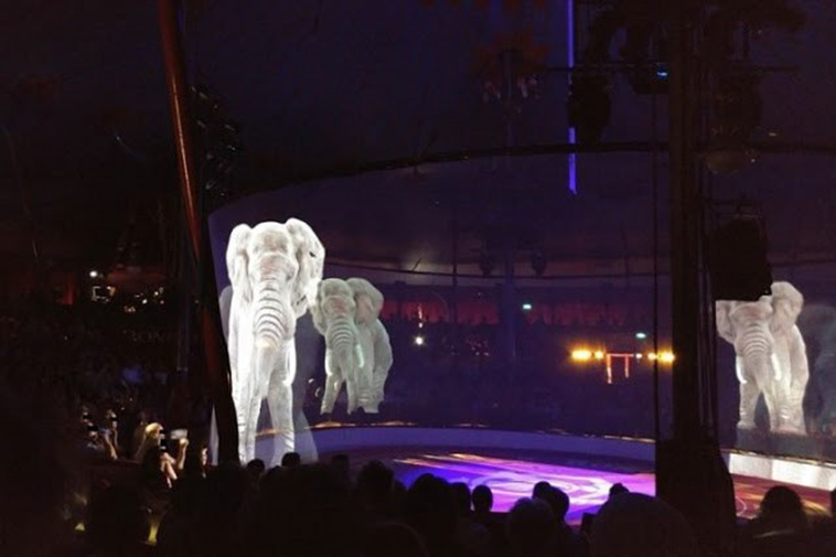 circus germany using holograms