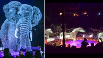circus germany using holograms