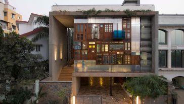 sustainable collage house recycled materials india