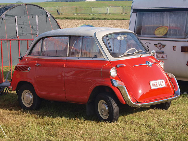 red mini car
