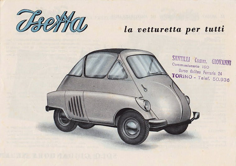 original advertisement bmw iso isetta mini car