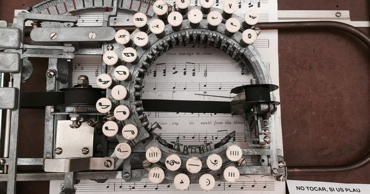 vintage music typewriter