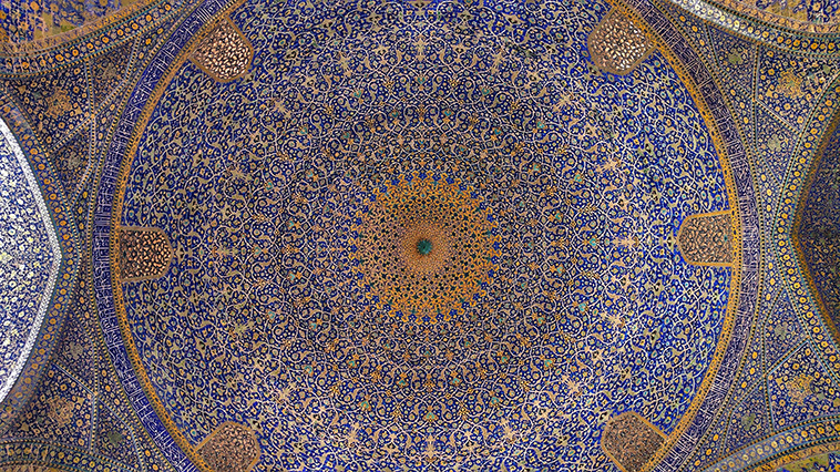 Masjed-e Shah, Isfahan, Iran ceiling