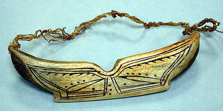 first sunglasses inuit snow goggles