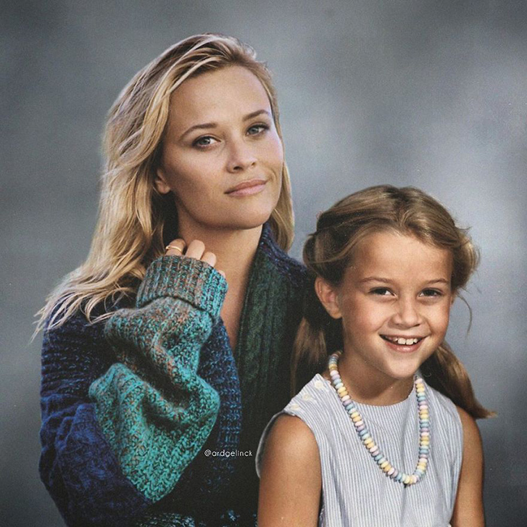 younger celebrities then and now
