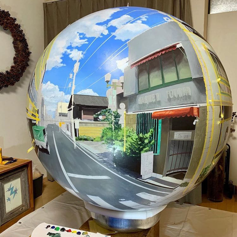 japanese artist flatball acrylic paintings