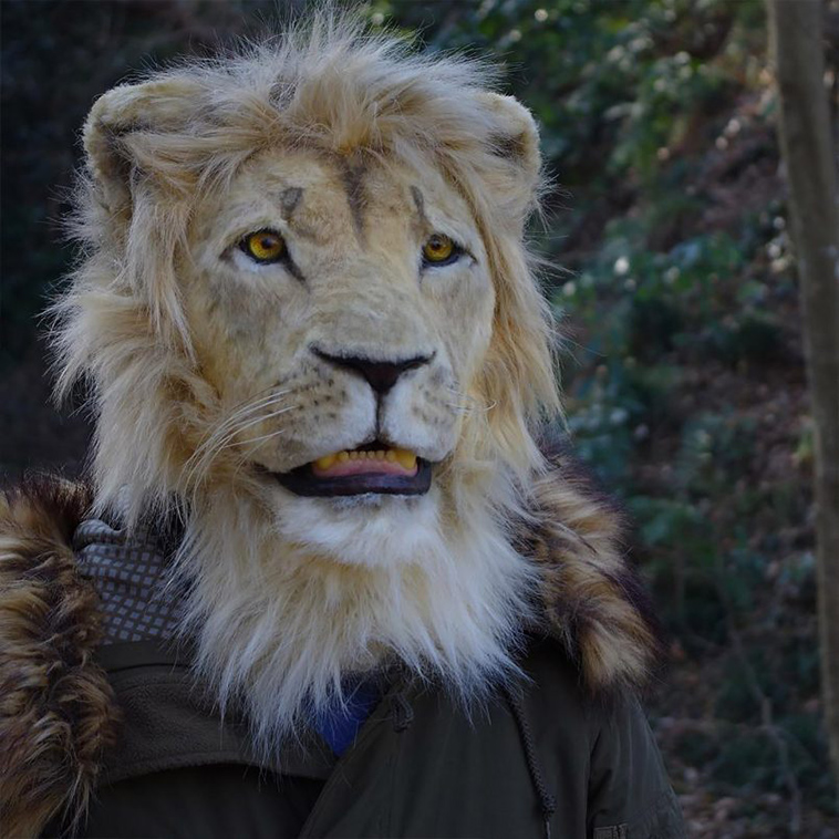 lion realistic animal masks
