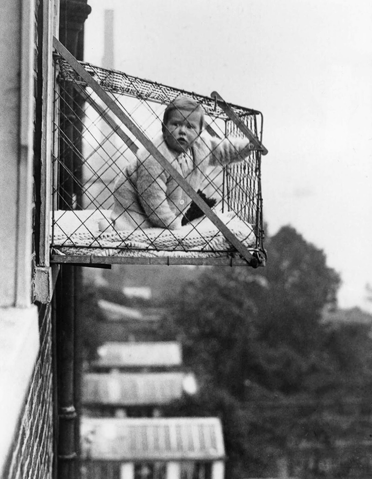 weird history baby cage 1920s
