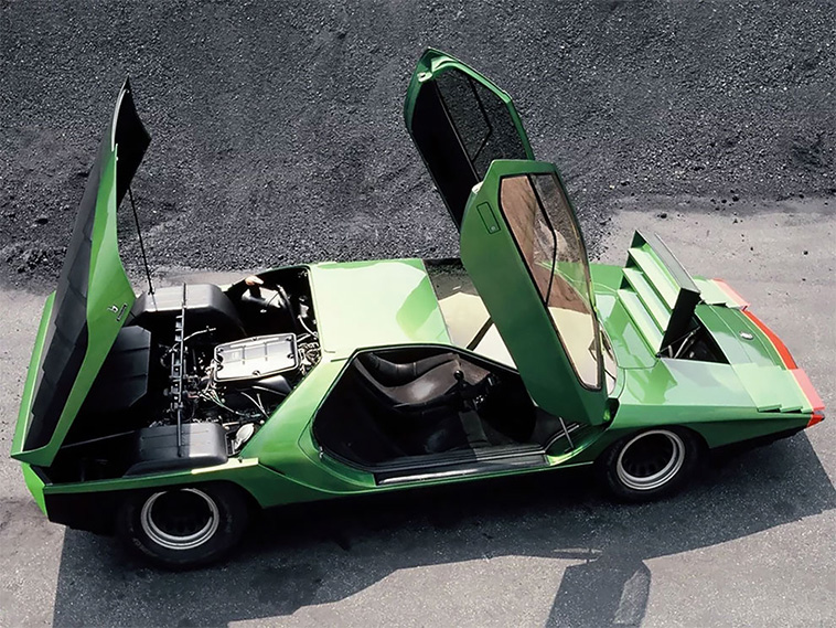 green sport car