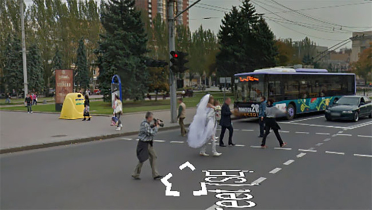 wedding on street