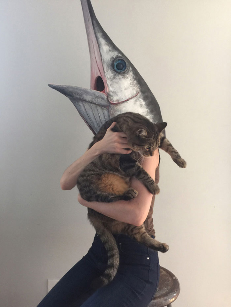 fish mask and cat