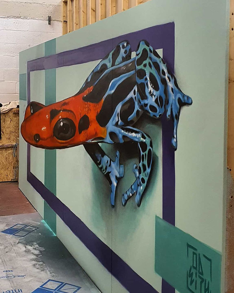 frog 3d murals