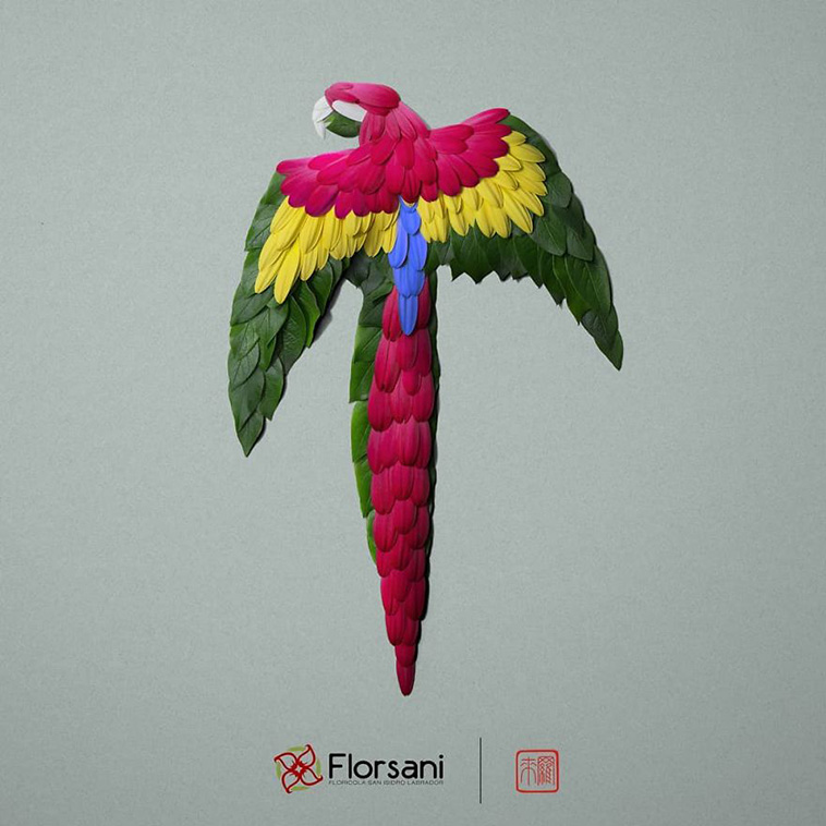 animal sculptures from flower