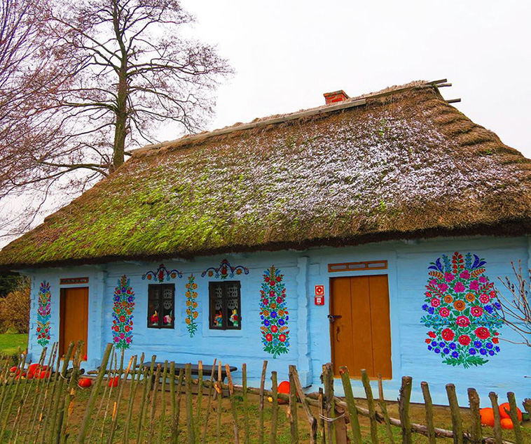 colorful polish village