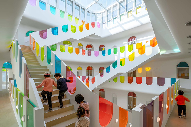 Rainbow-Colored kindergarten